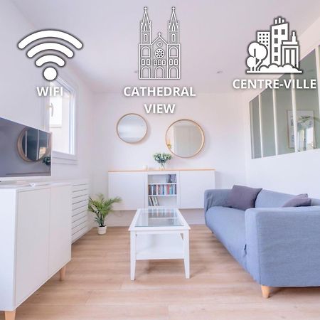 Le Clovis - Cathedrale Apartment Реймс Екстериор снимка